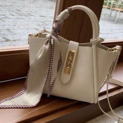 CityEdit™ – Litchi Luxe Tote with Scarf Handle