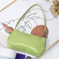 Velveta™ – Croco Gloss Baguette Bag