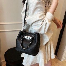 SolunaLuxe™ – RetroBucket Soft Chain Bag
