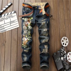 TIGER Cool Trendy Straight Men\'s Jeans