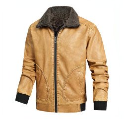 Men\'s Fashion Casual Polo Collar Zipper Jacket