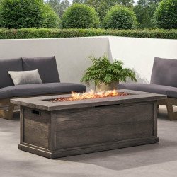 LuneluX_Home – Outdoor LuxeFire Table (Grey Finish, 50K Flame)