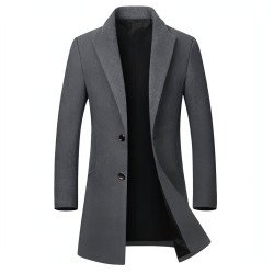 Men\'s long woolen coat trench coat