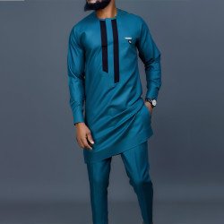 A1. African Ethnic Style Men\'s Casual 2-piece Set Tracksuit