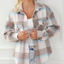 Women\'s Casual Autumn Multi-color Long-sleeved Coat Turn-down Collar Coat Women
