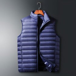 Men\'s And Women\'s Vest Coat Short Light Vest Stand Collar Top
