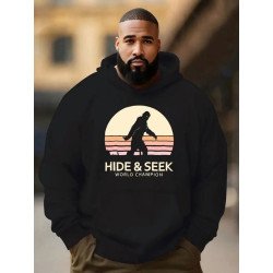 Men\'s Champion Print Hoodie – Soft Casual Pullover Streetwear