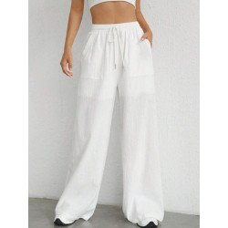 Drawstring Wide Leg Pants