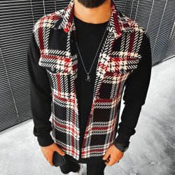 Men\'s Diamond 3d Digital Printing Loose Jacket